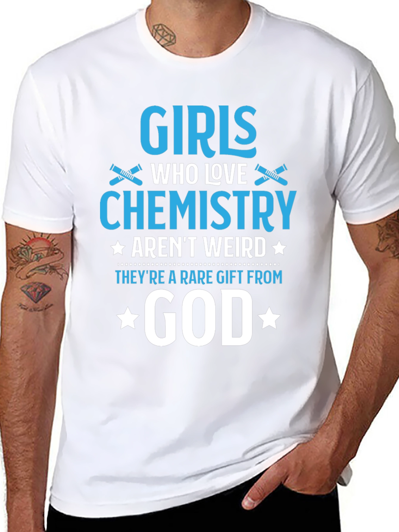 Girls Who Love Chemistry Graphic T-Shirt