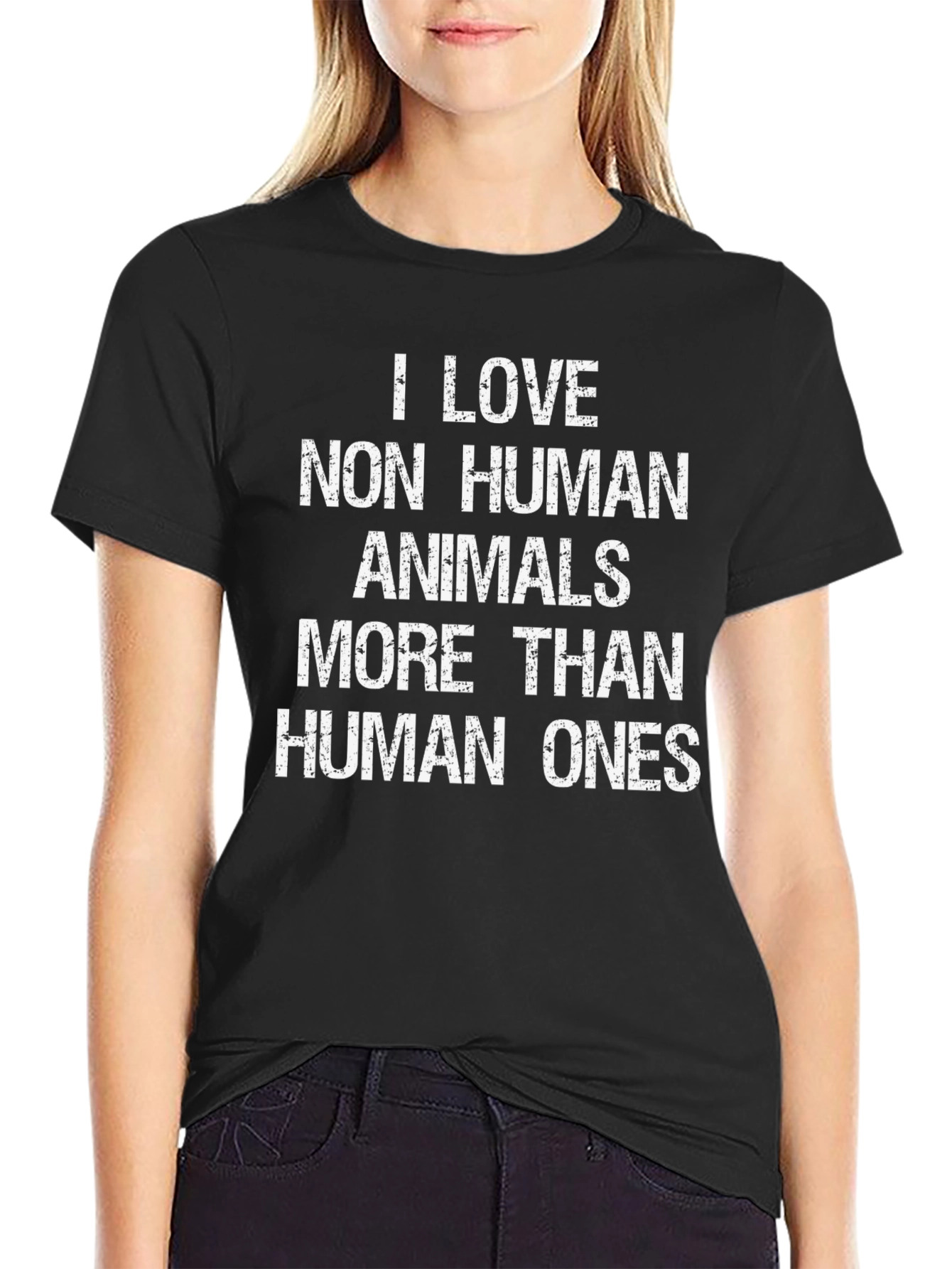 I Love Non Human Animals Graphic Tee
