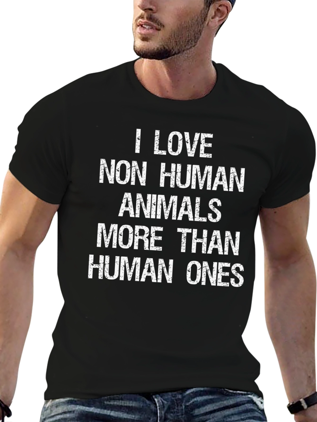 I Love Non Human Animals Graphic Tee