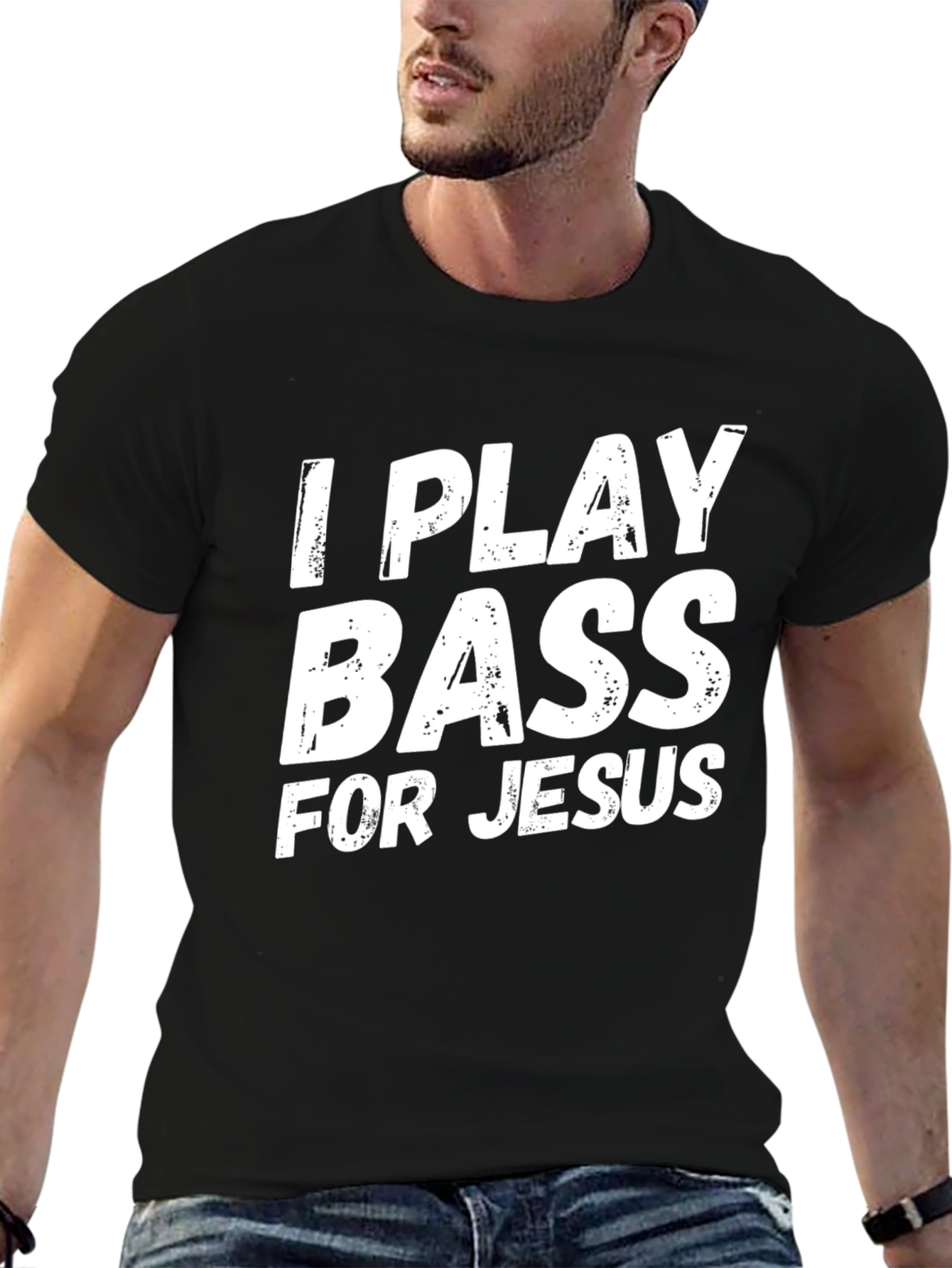 I Play Bass for Jesus Graphic Tee