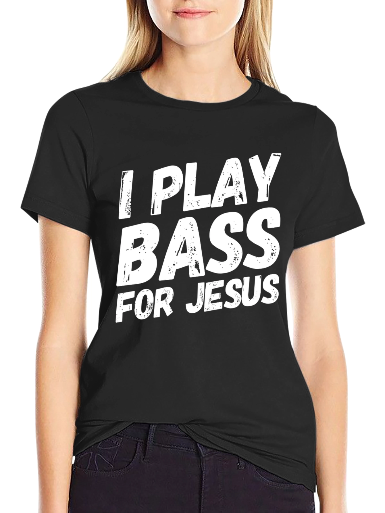 I Play Bass for Jesus Graphic Tee
