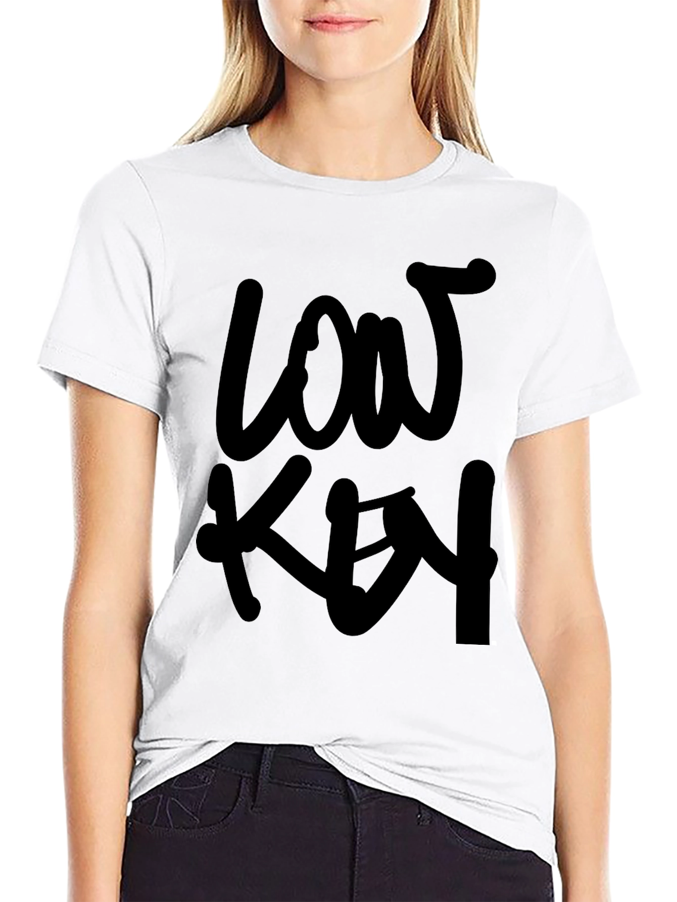 Low Key Black Graphic Tee