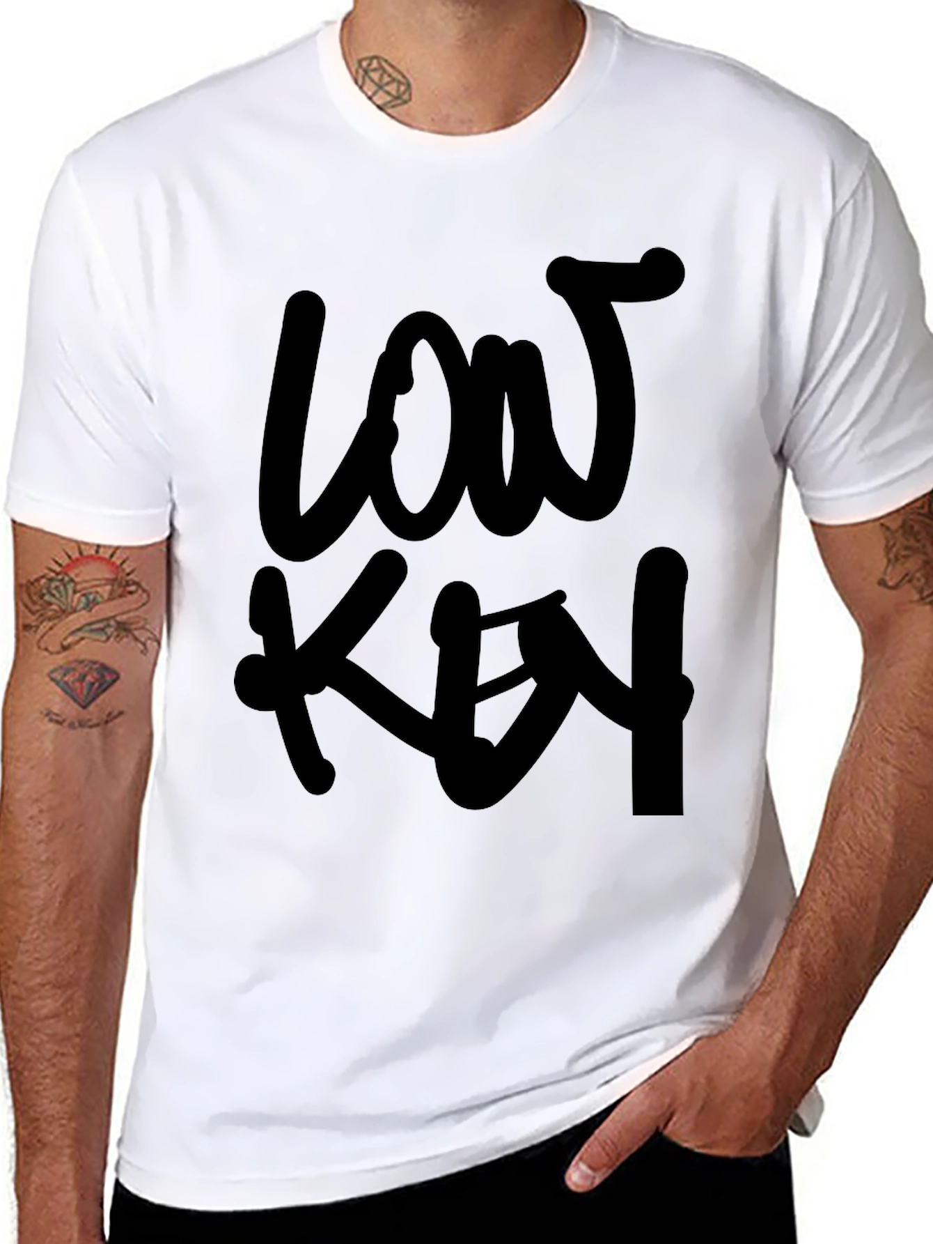 Low Key Black Graphic Tee