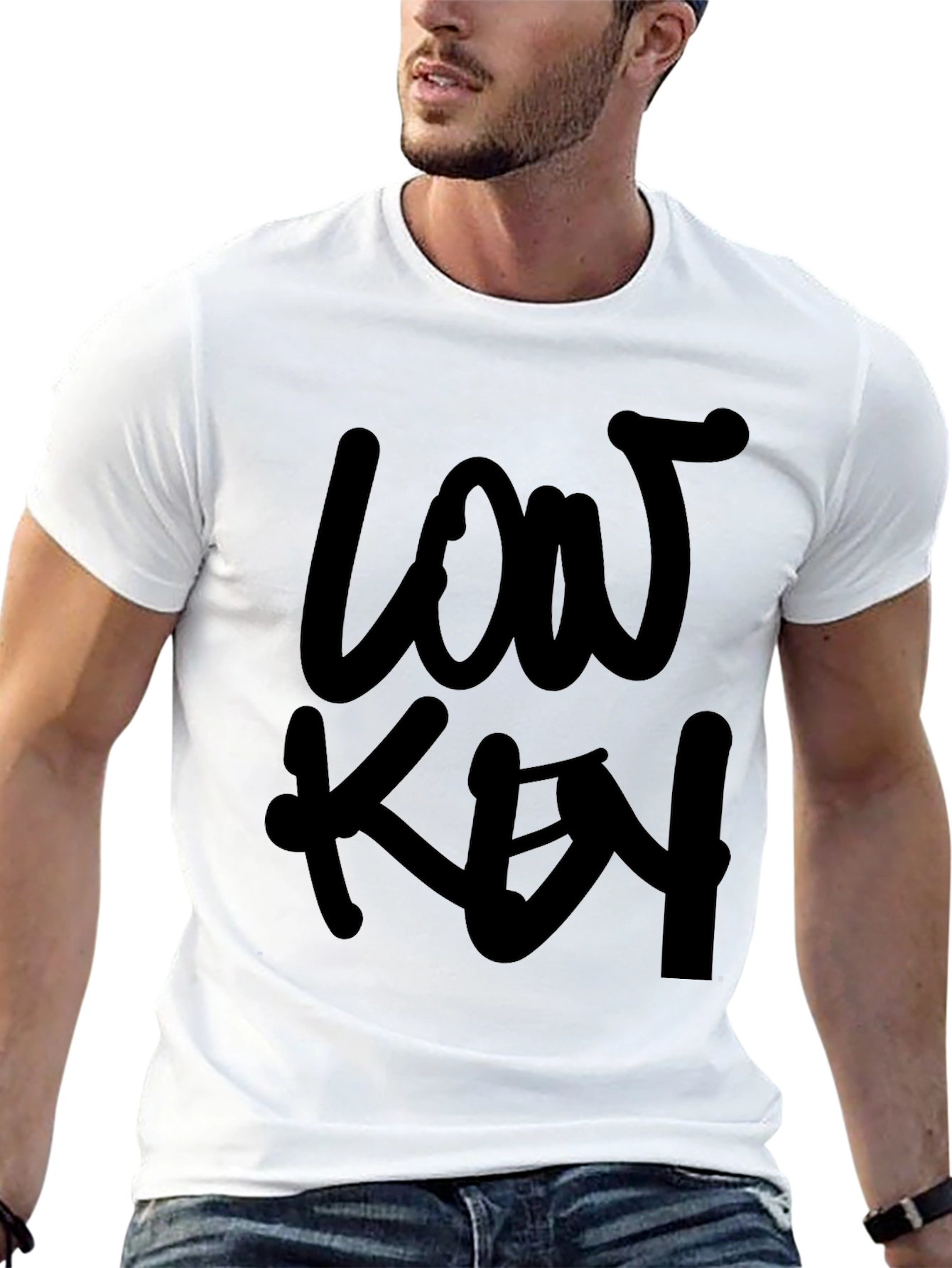 Low Key Black Graphic Tee