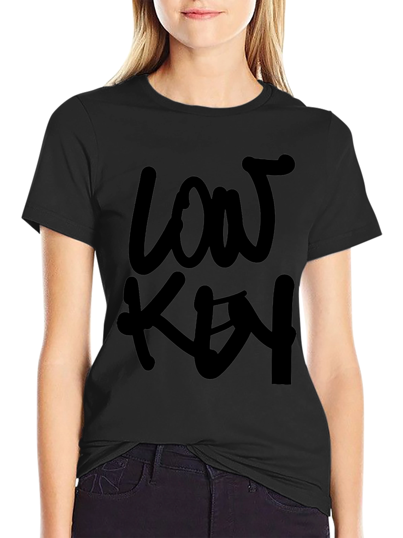 Low Key Black Graphic Tee