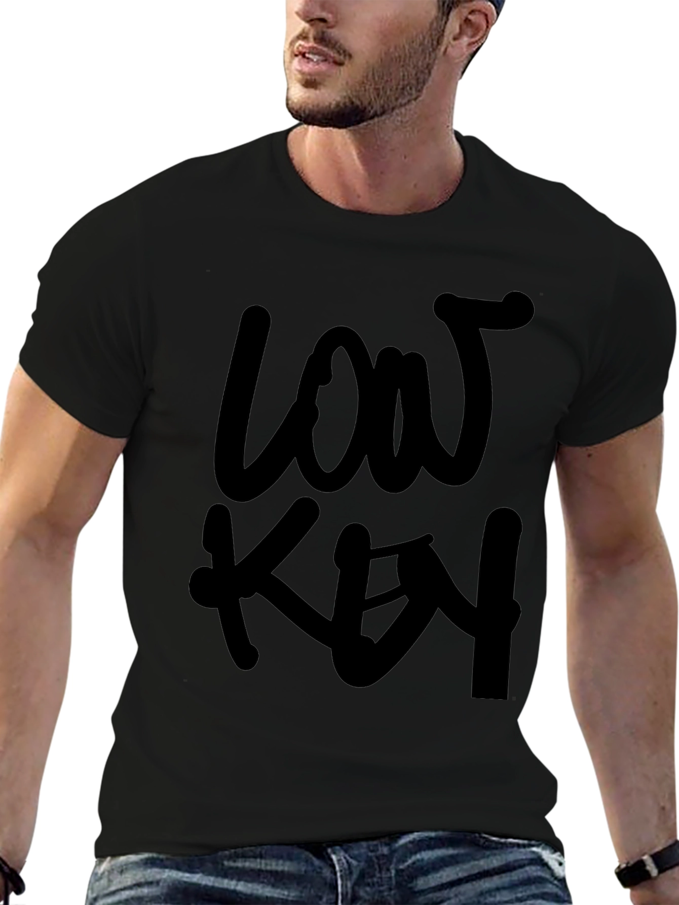 Low Key Black Graphic Tee