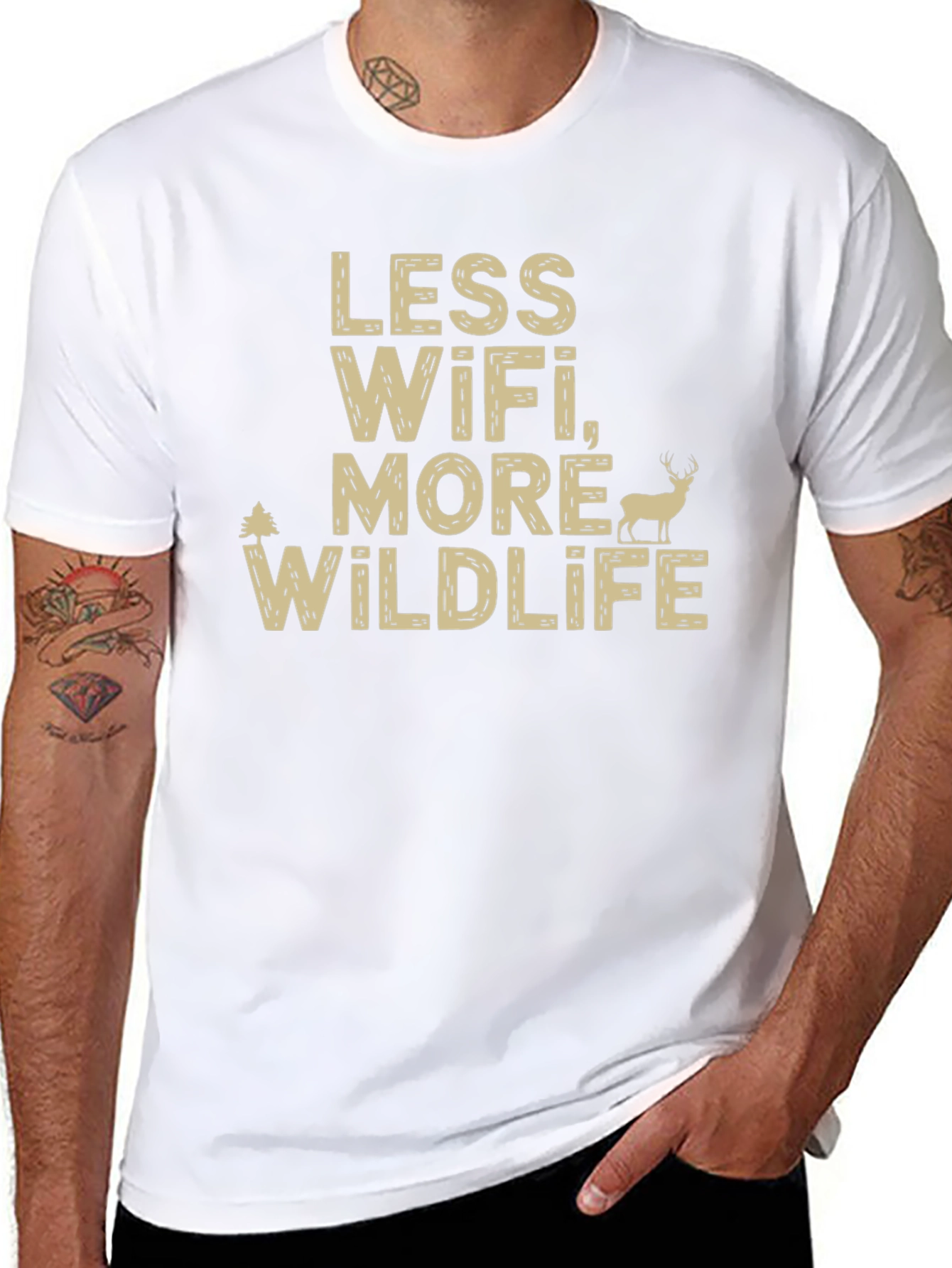 Less WiFi More Wildlife Graphic Tee