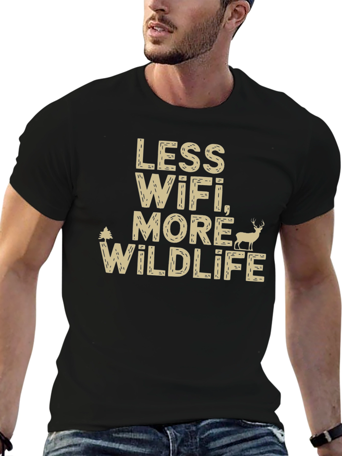 Less WiFi More Wildlife Graphic Tee