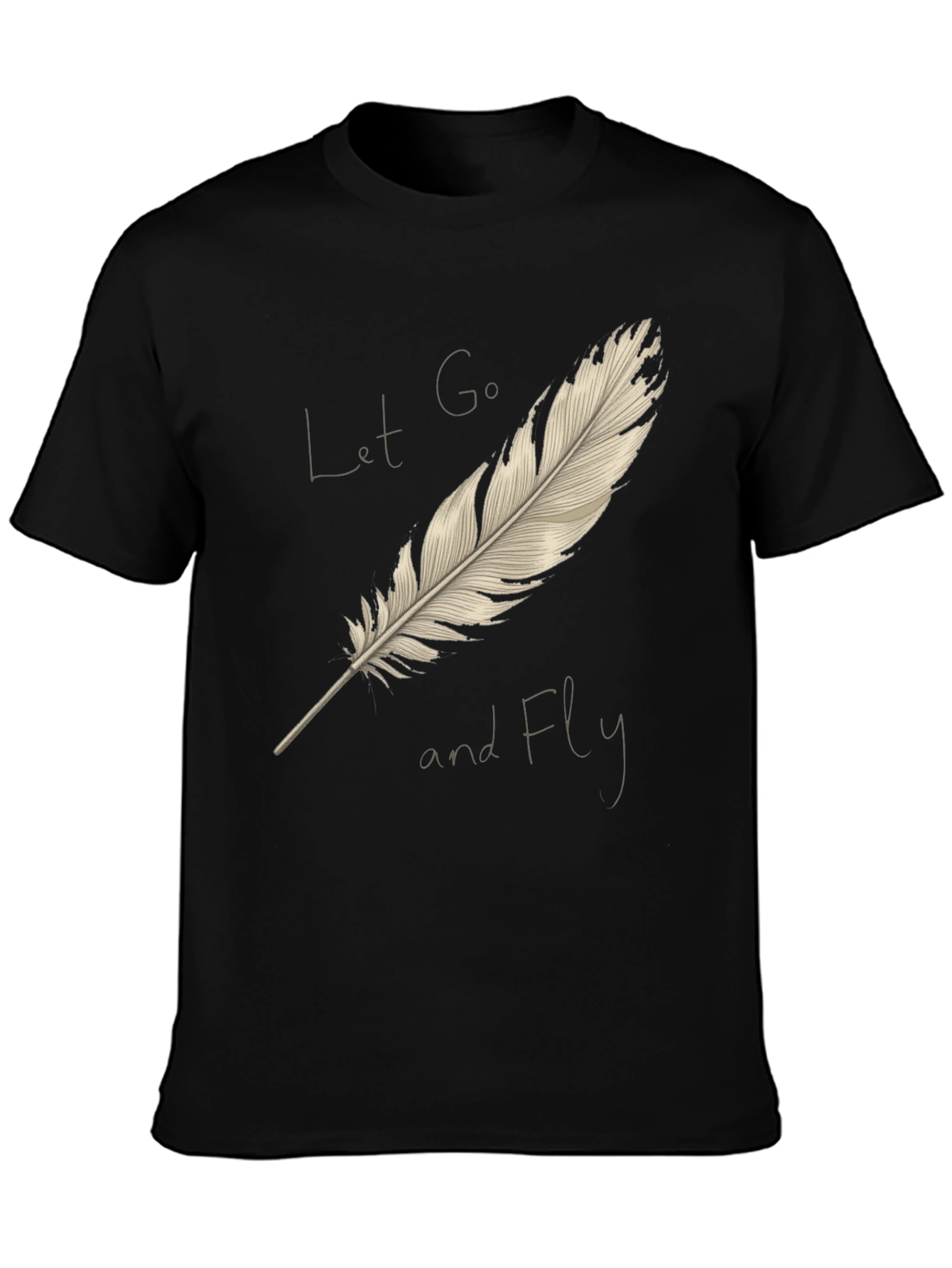 Let Go and Fly Feather Graphic T-Shirt