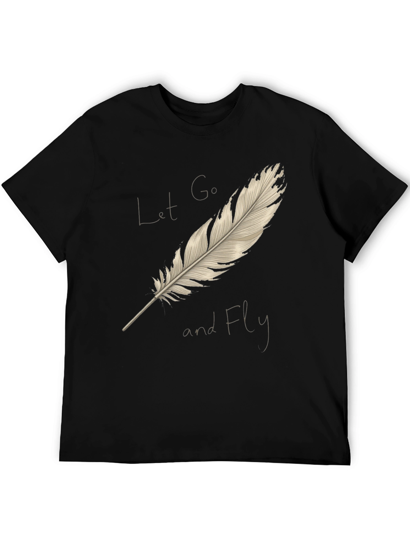 Let Go and Fly Feather Graphic T-Shirt