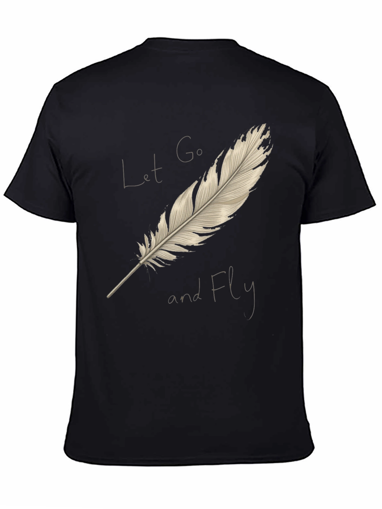 Let Go and Fly Feather Graphic T-Shirt