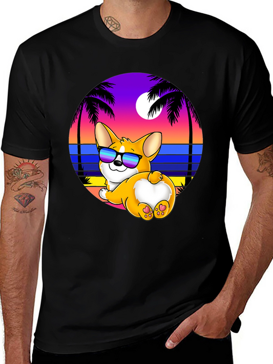 Corgi Beach T-Shirt