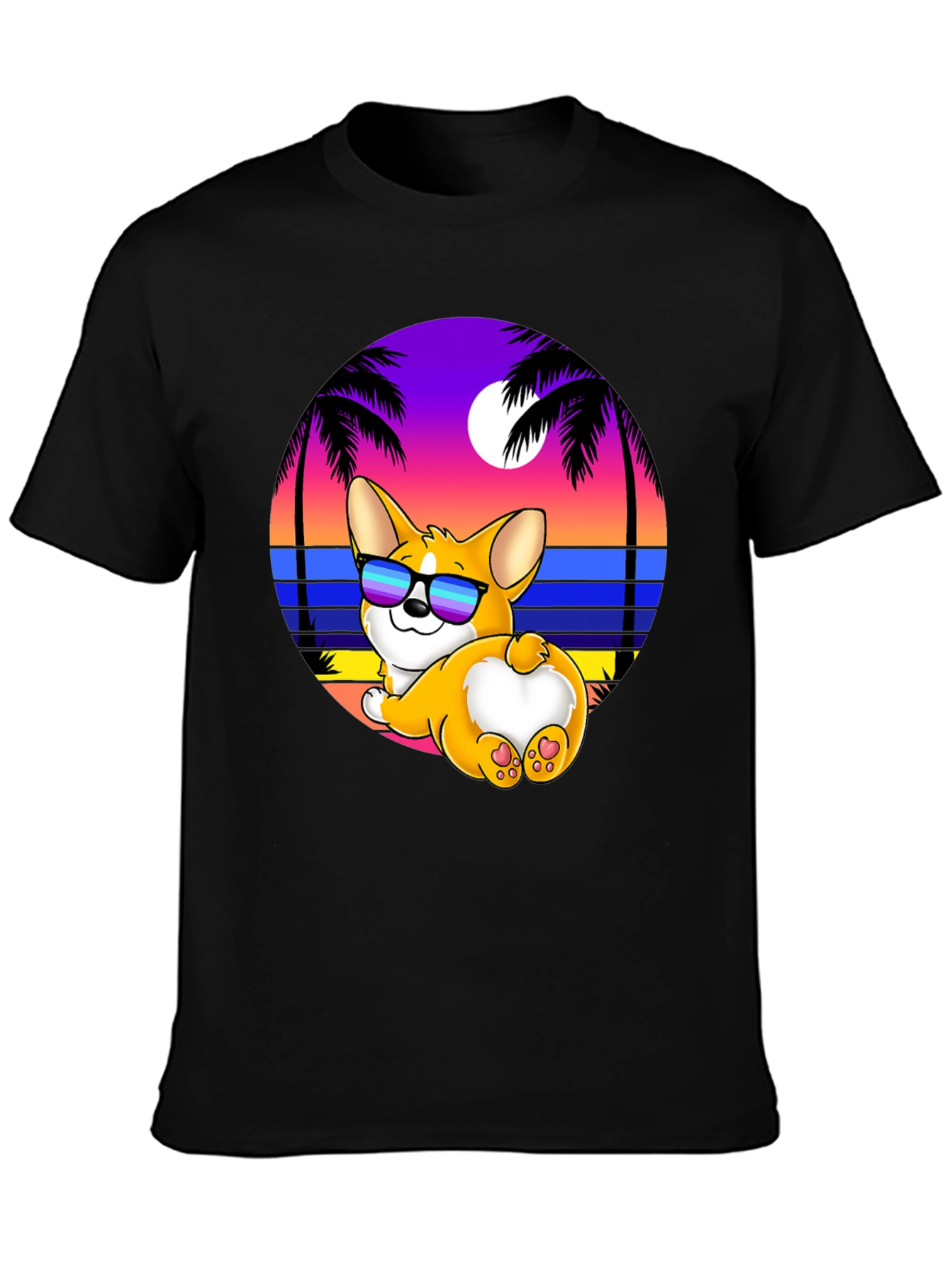 Corgi Beach T-Shirt