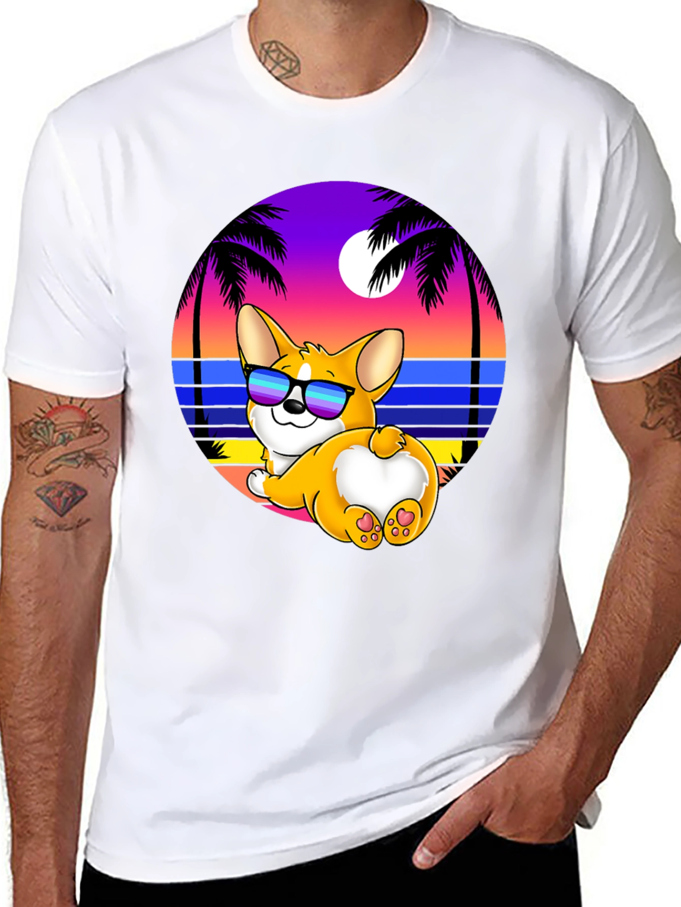 Corgi Beach T-Shirt