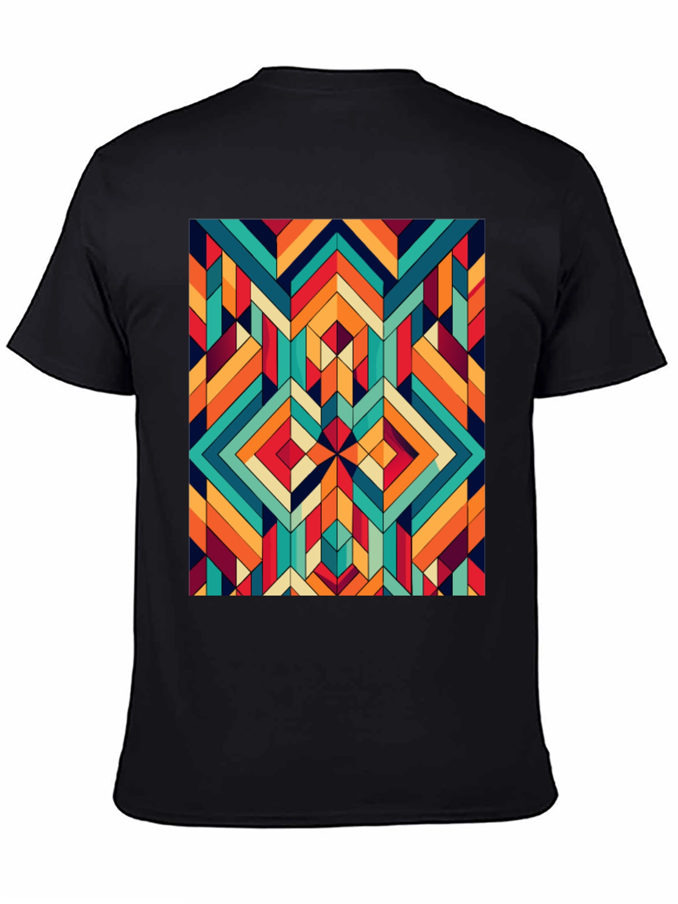 Geometric Pattern Tee - Retro Style