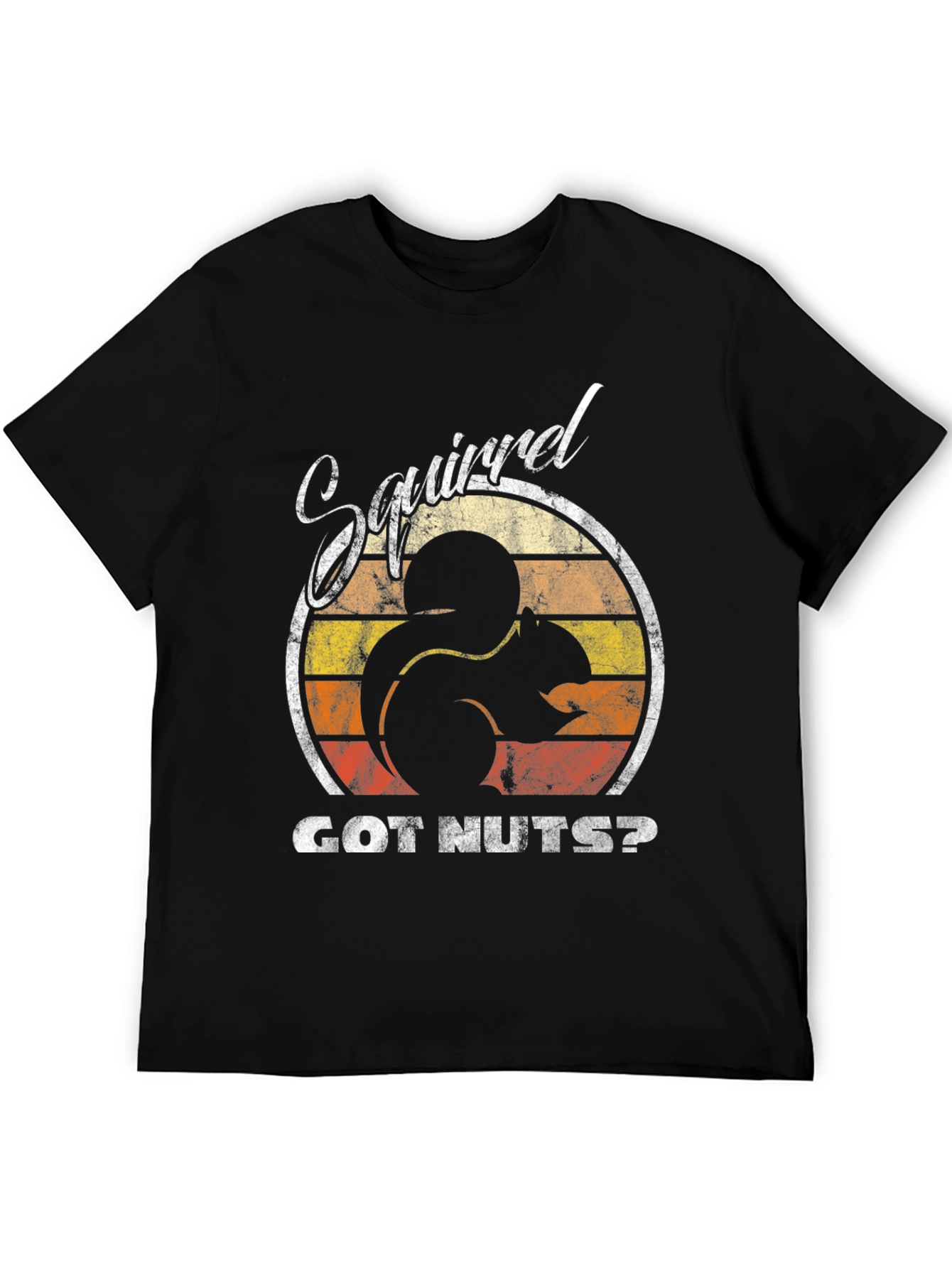 Squirrel GOT NUTS? Black T-Shirt