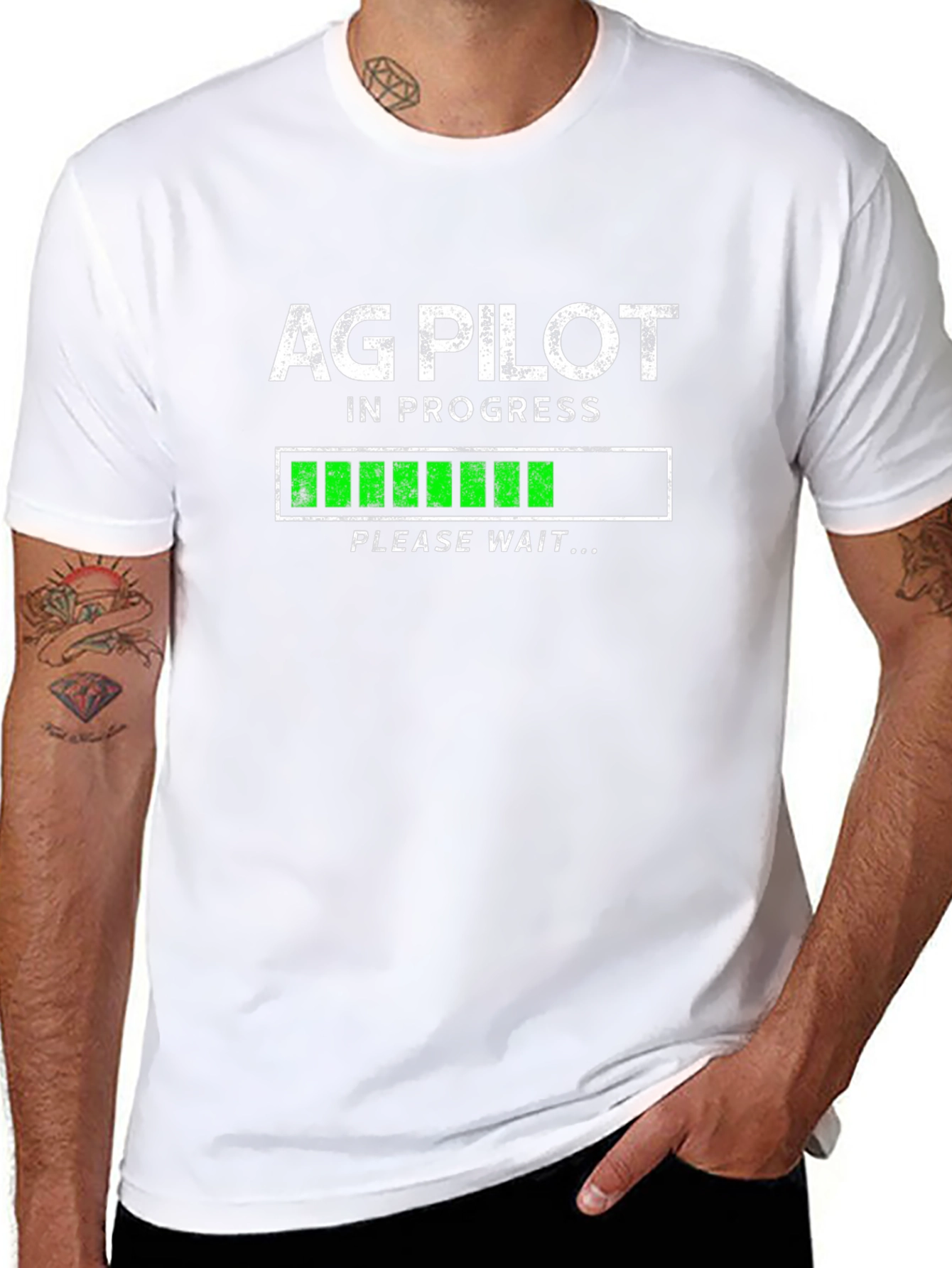 Ag Pilot In Progress Funny Graphic T-Shirt