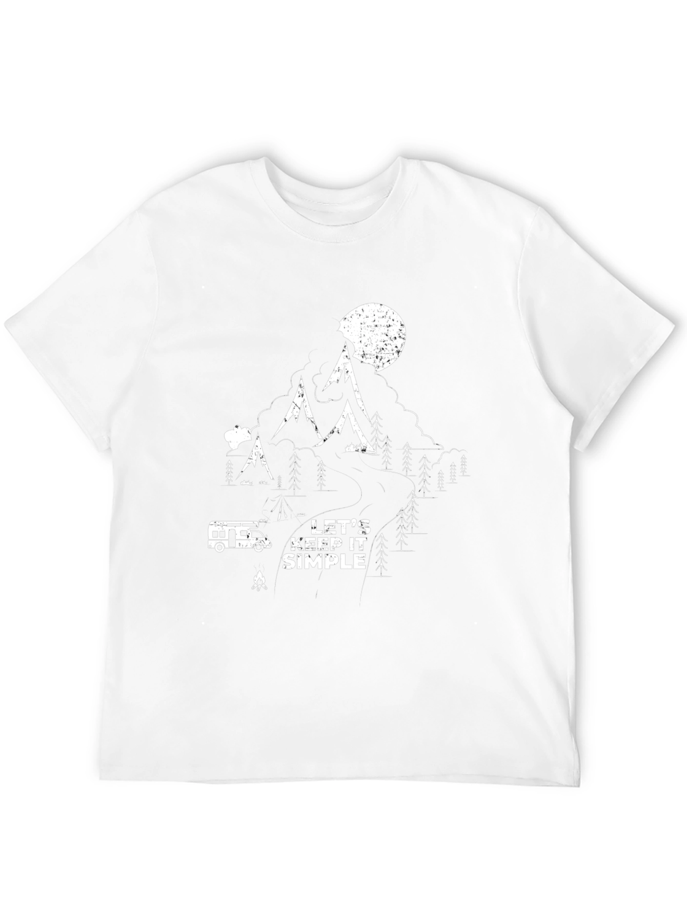 Lets Keep It Simple Camping T-Shirt - Black