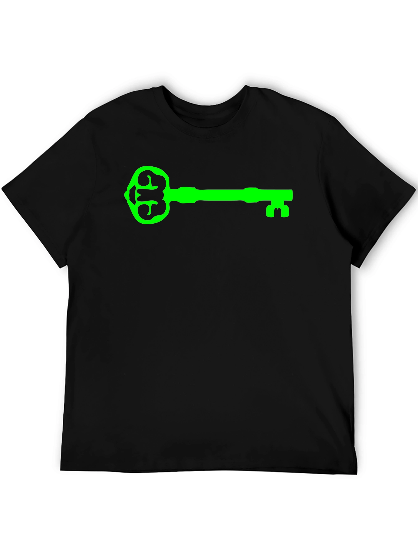 Green Key Graphic Black T-Shirt