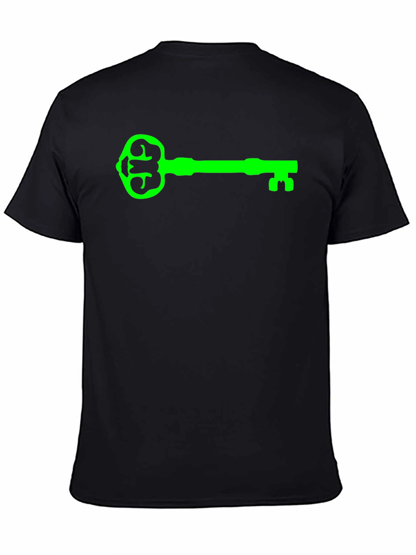 Green Key Graphic Black T-Shirt