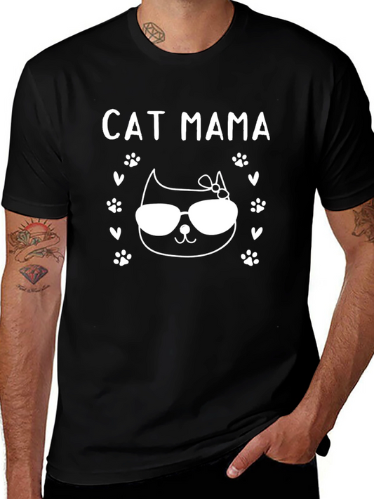 Cat Mama T-Shirt - Black Tee
