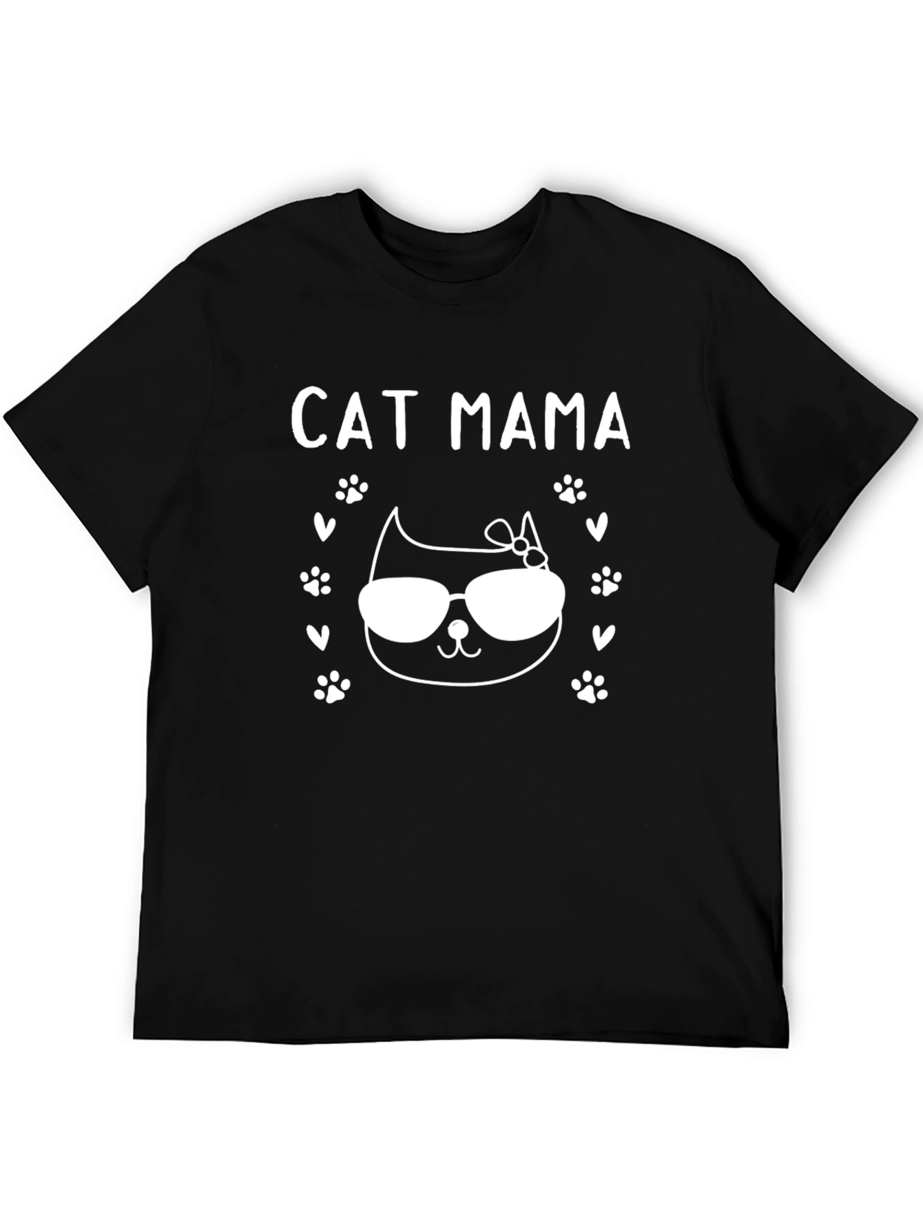 Cat Mama T-Shirt - Black Tee