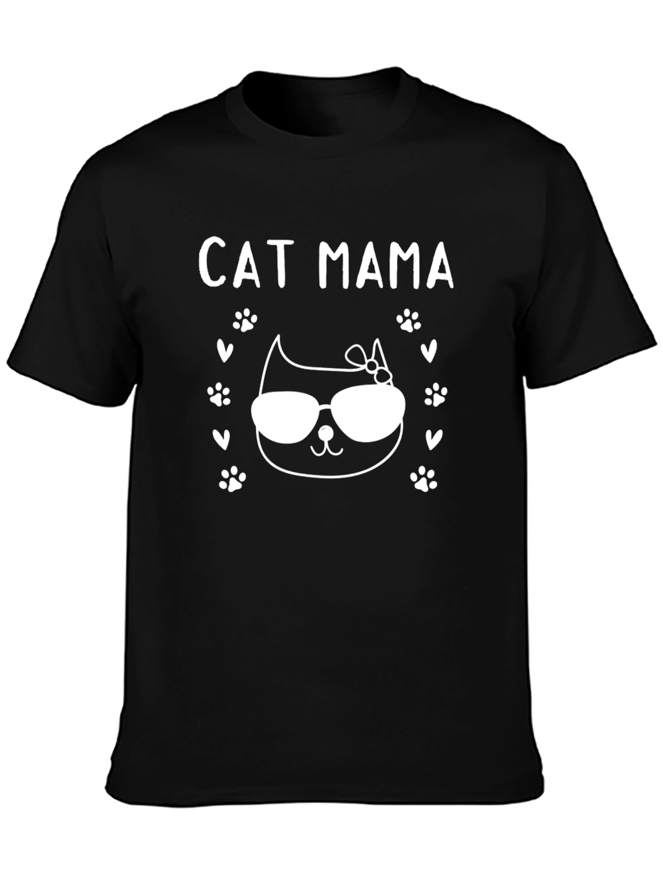 Cat Mama T-Shirt - Black Tee