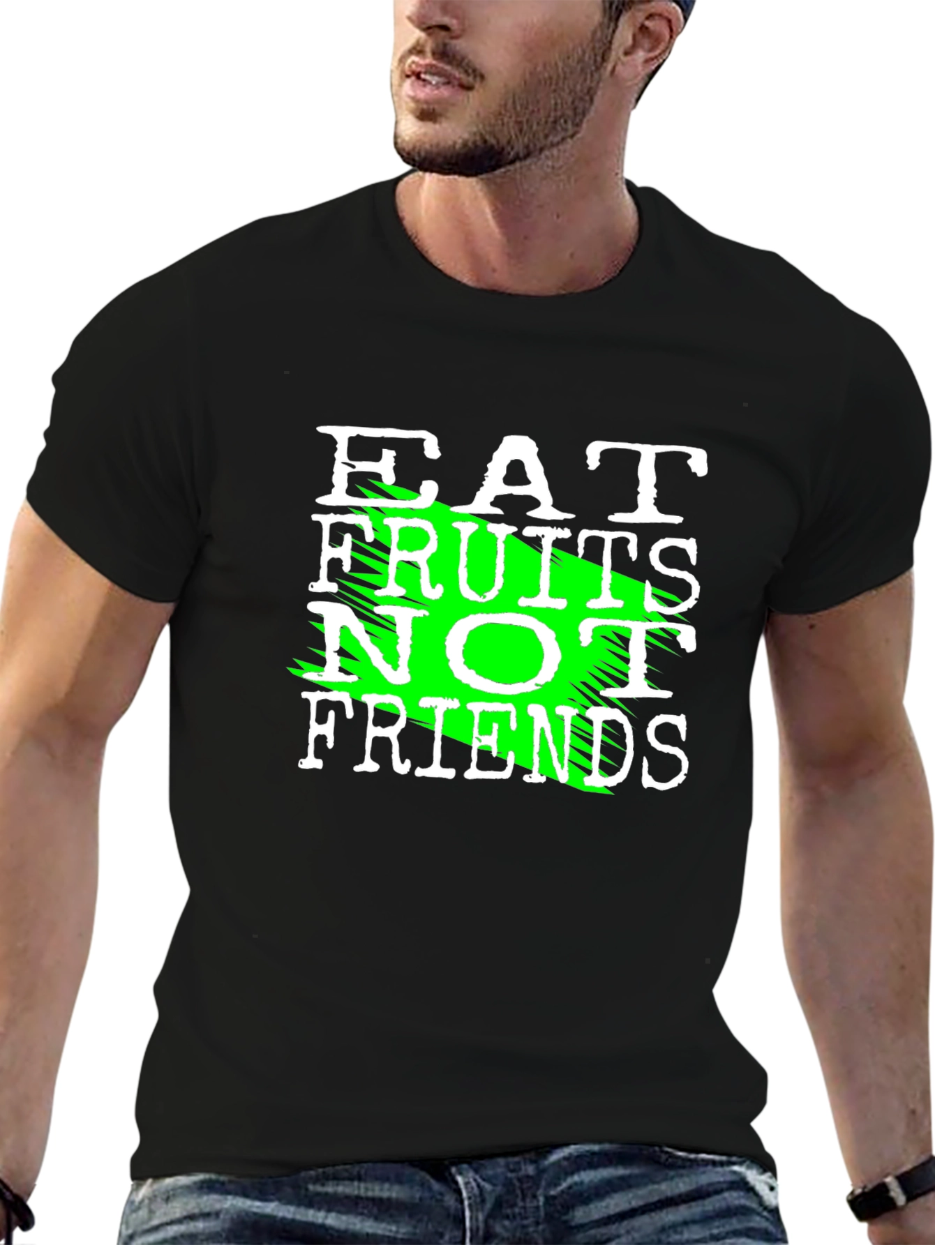 Eat Fruits Not Friends Graphic T-Shirt - Vegan Tee