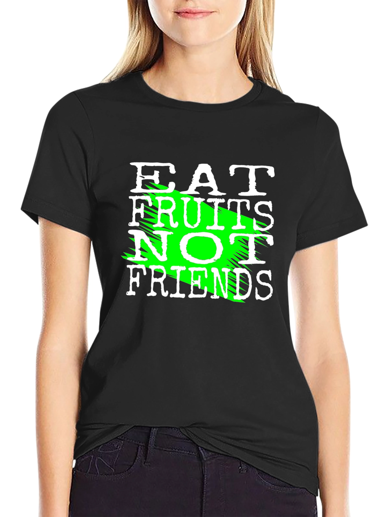 Eat Fruits Not Friends Graphic T-Shirt - Vegan Tee