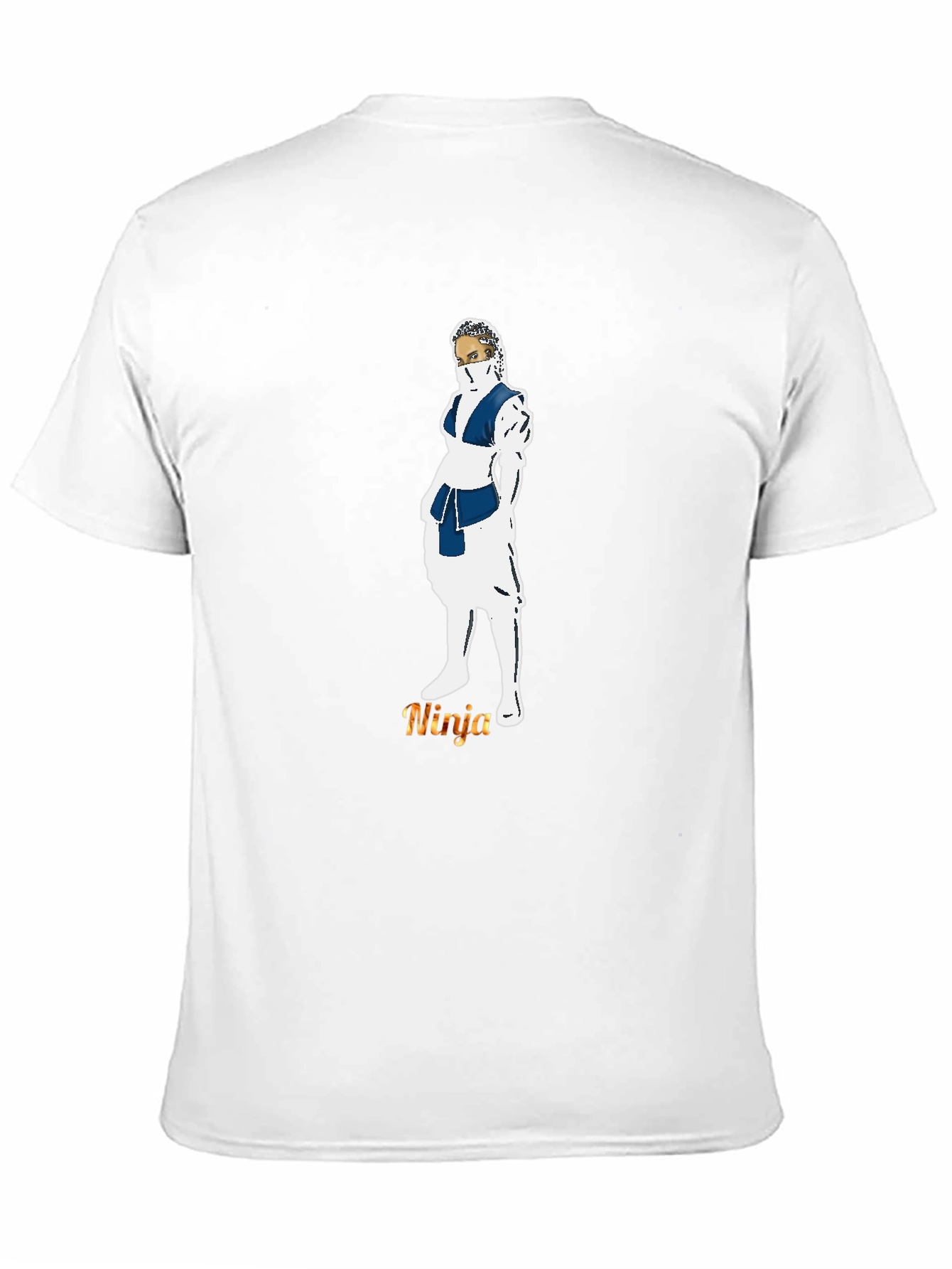 Ninja Graphic Print Black T-Shirt