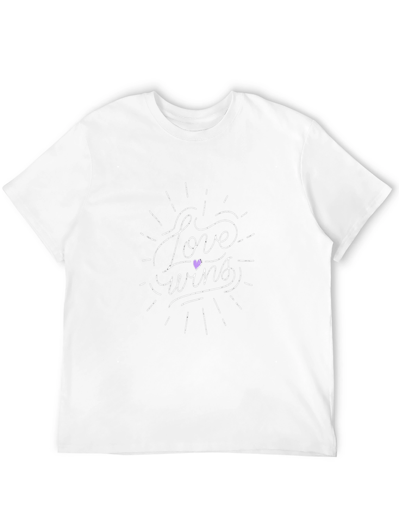 Love Wins Graphic Tee - Black Cotton Casual T-Shirt