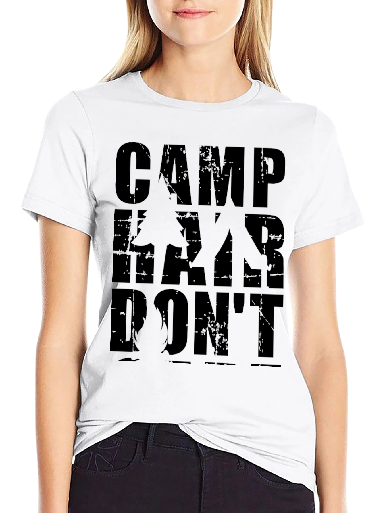 Camp Hair Dont Care Black T-Shirt