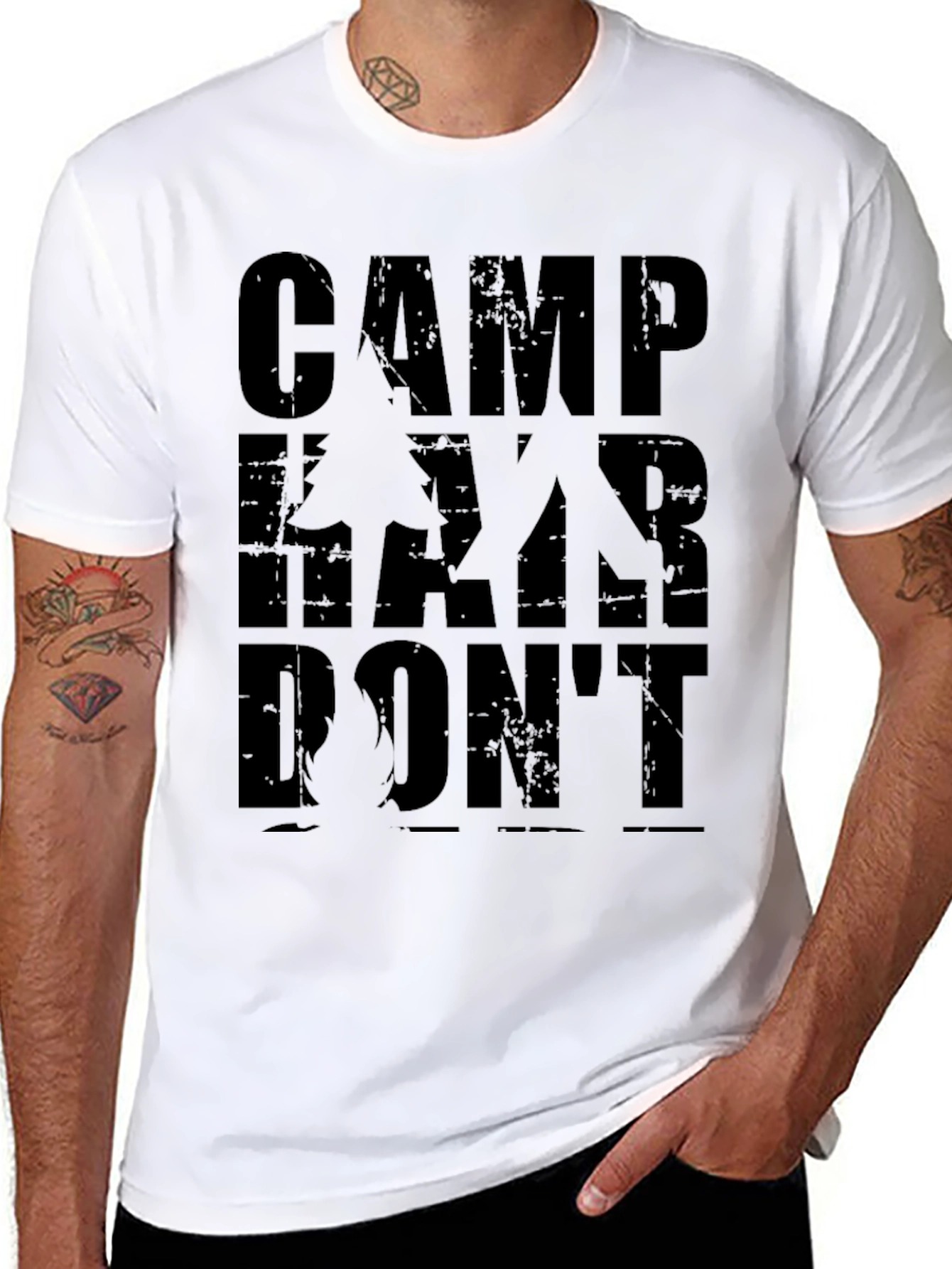 Camp Hair Dont Care Black T-Shirt