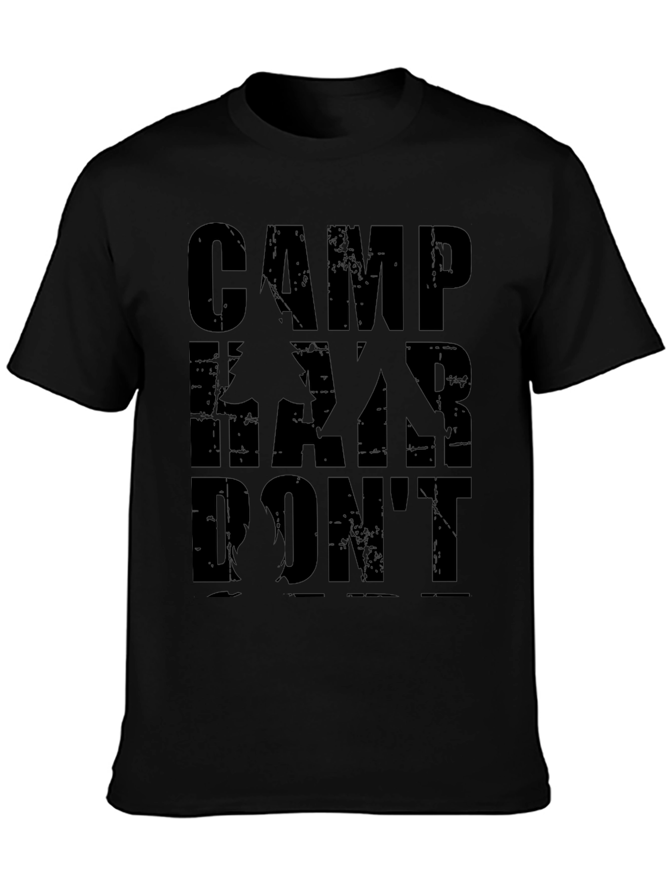 Camp Hair Dont Care Black T-Shirt