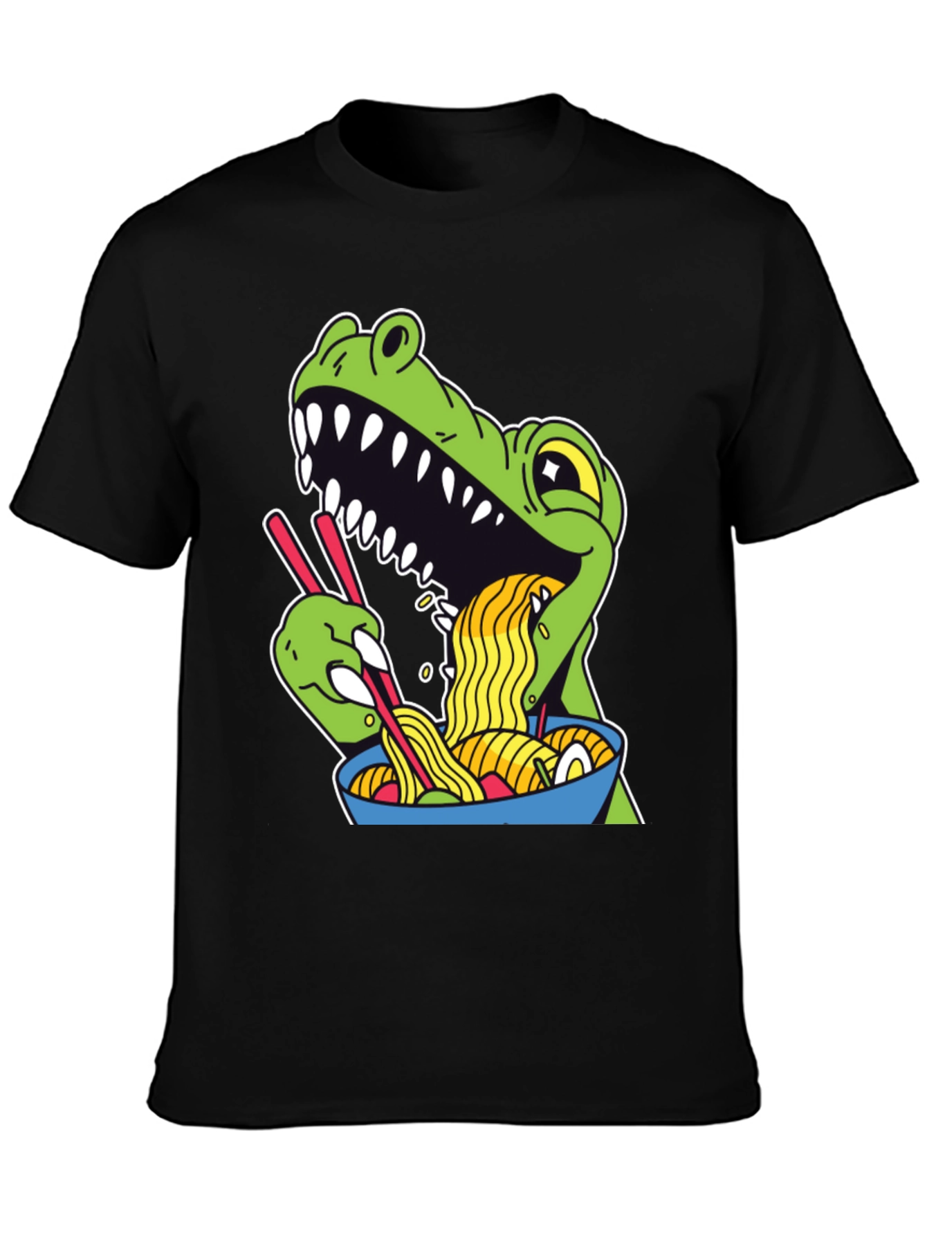 Dino Ramen Graphic Tee - Funny T-Shirt