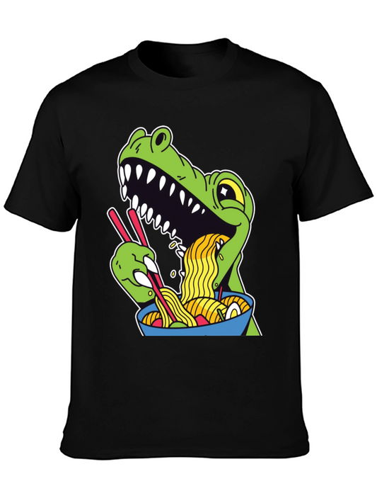 Dino Ramen Graphic Tee - Funny T-Shirt