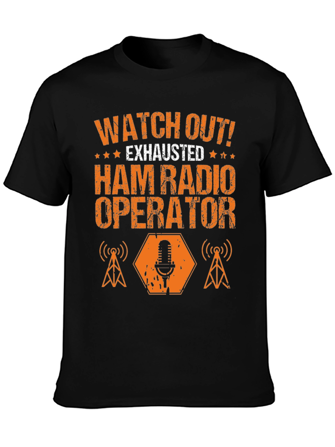 Exhausted Ham Radio Operator Graphic T-Shirt