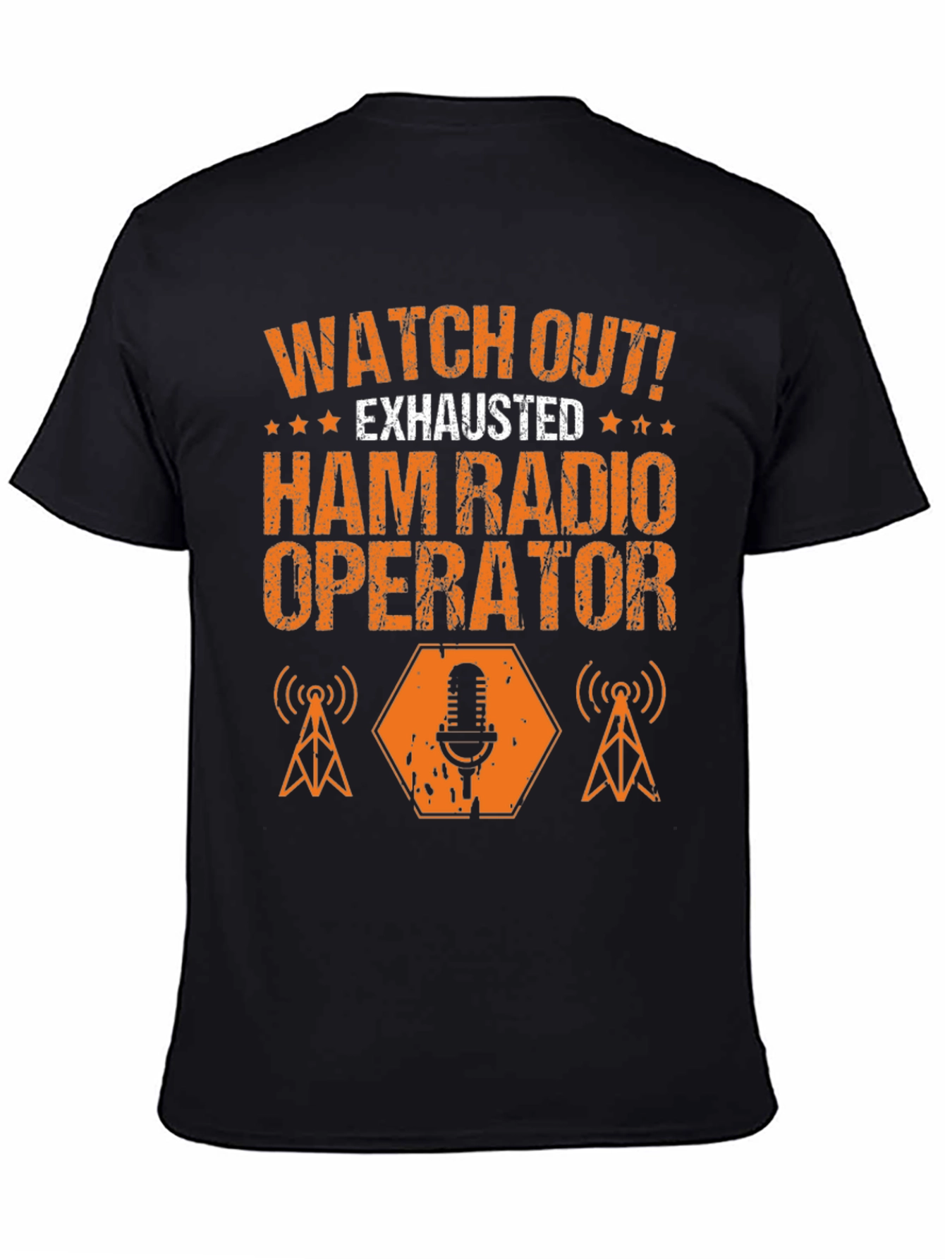 Exhausted Ham Radio Operator Graphic T-Shirt