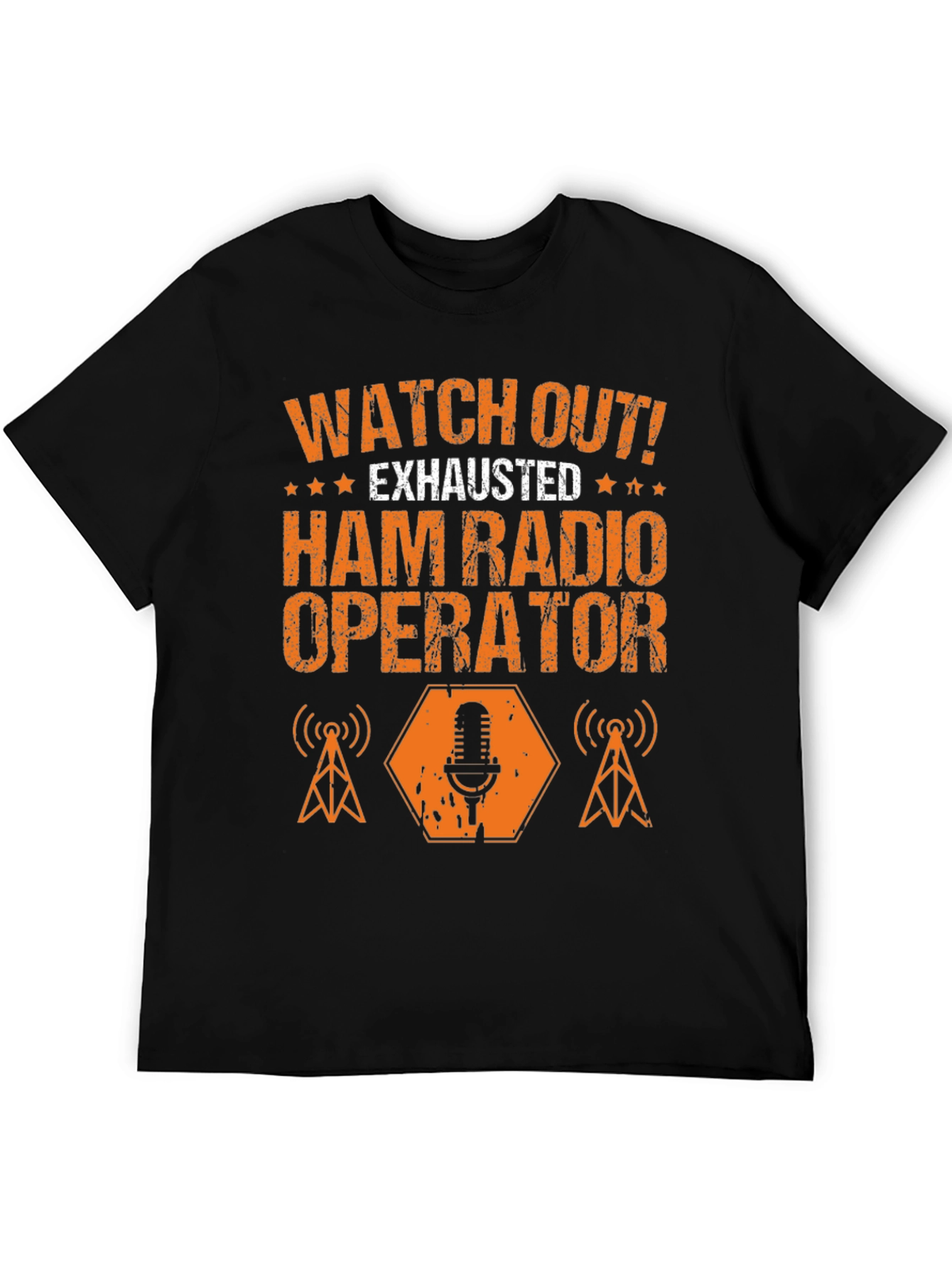 Exhausted Ham Radio Operator Graphic T-Shirt