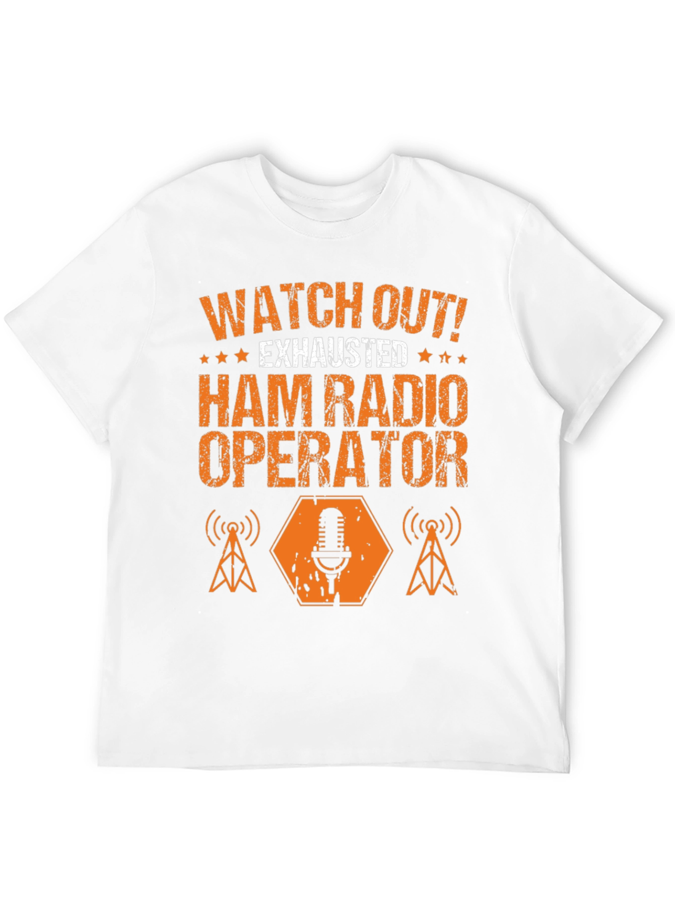 Exhausted Ham Radio Operator Graphic T-Shirt