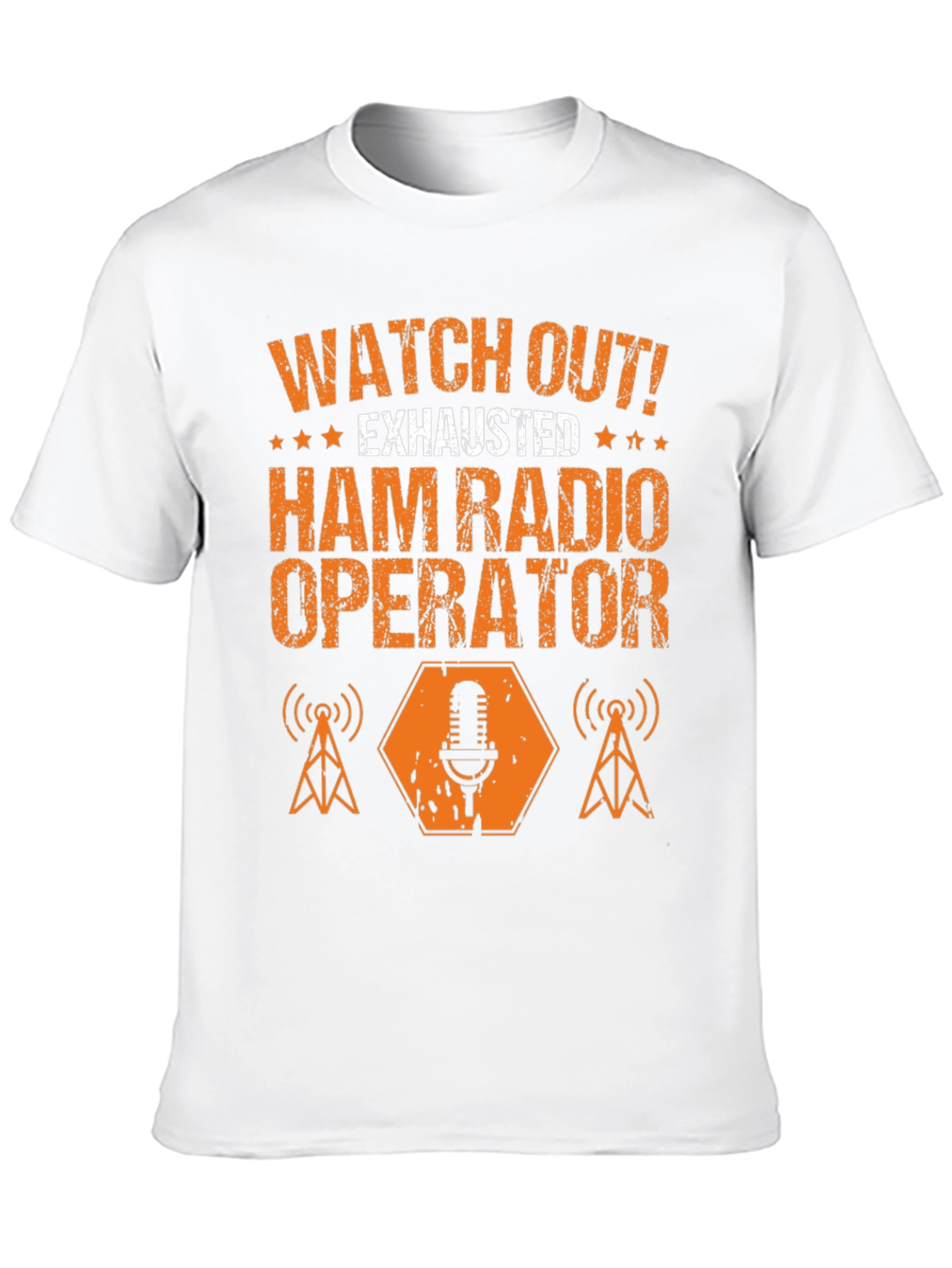 Exhausted Ham Radio Operator Graphic T-Shirt