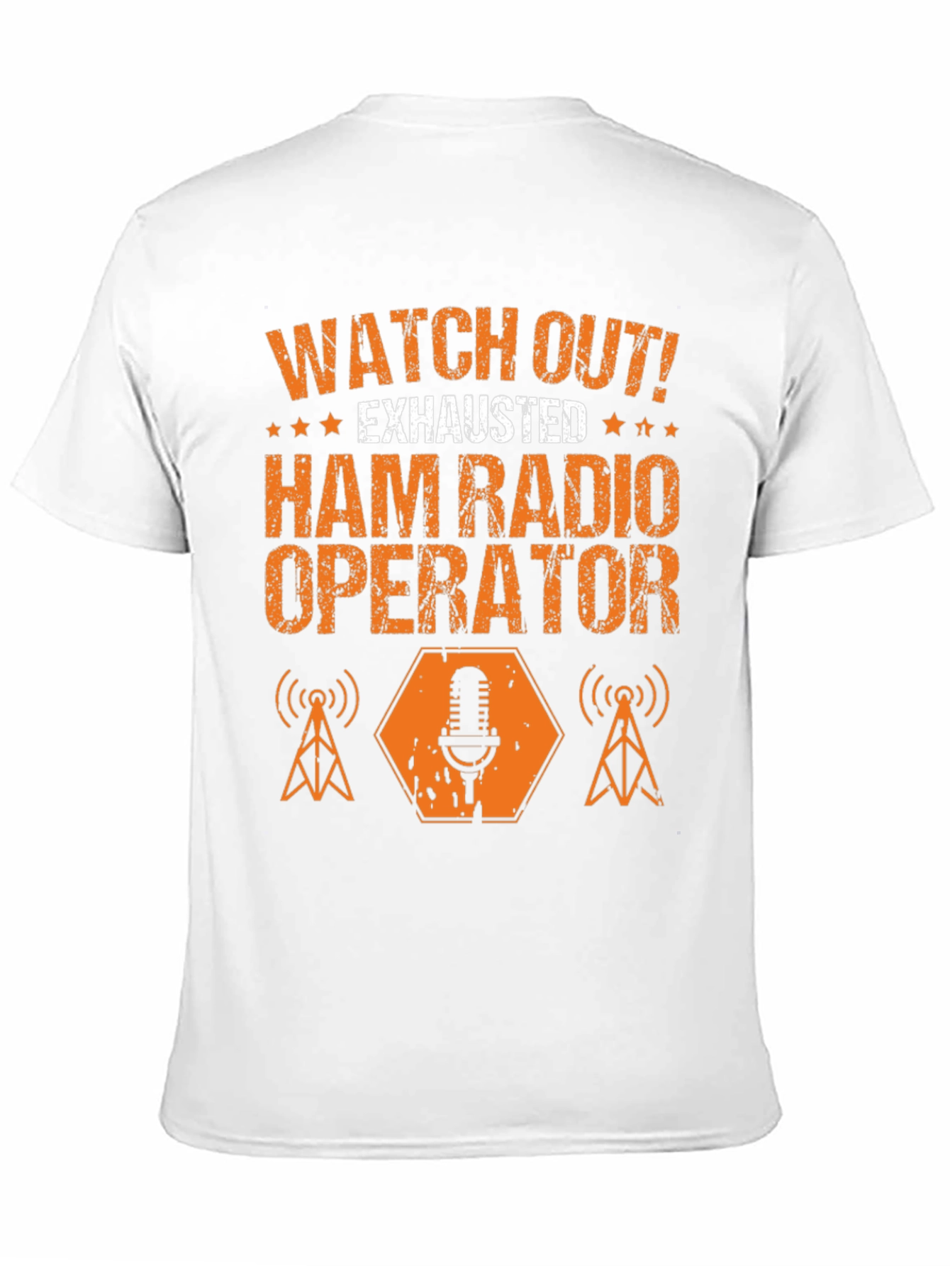 Exhausted Ham Radio Operator Graphic T-Shirt
