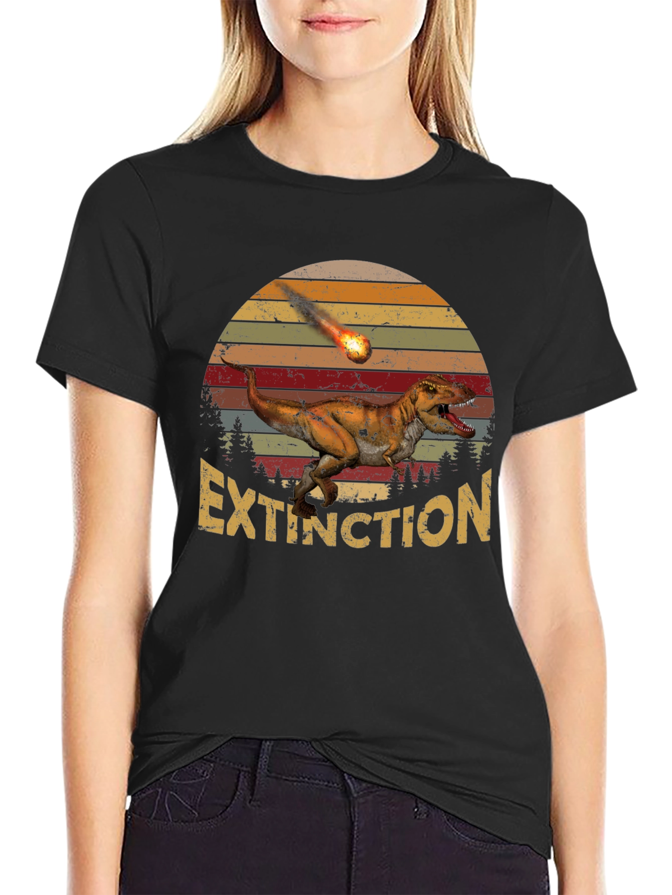 Extinction Dinosaur Graphic T-Shirt