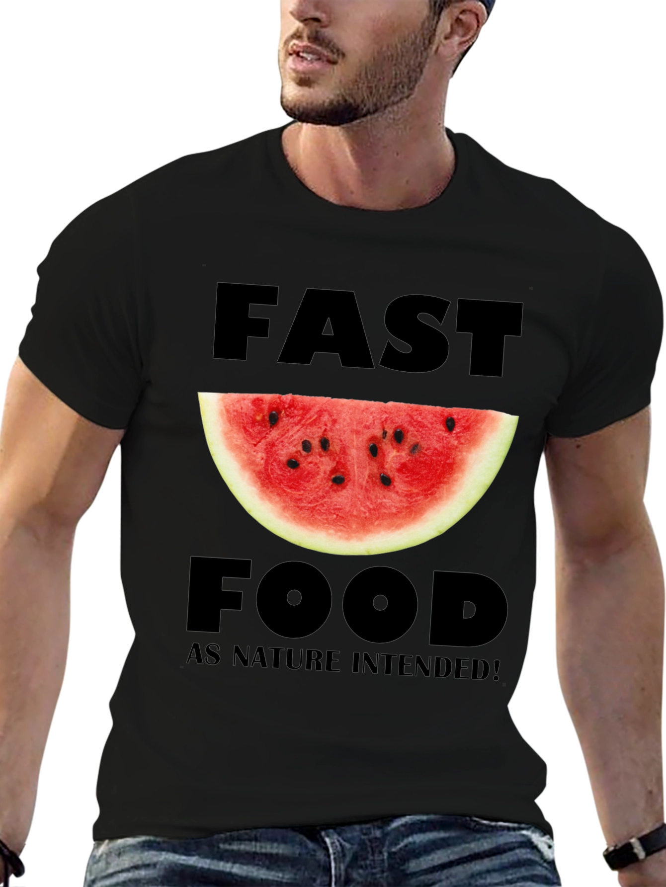 Fast Food Watermelon Graphic T-Shirt