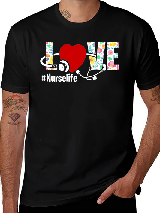 Nurse Life T-Shirt - Floral LOVE Design
