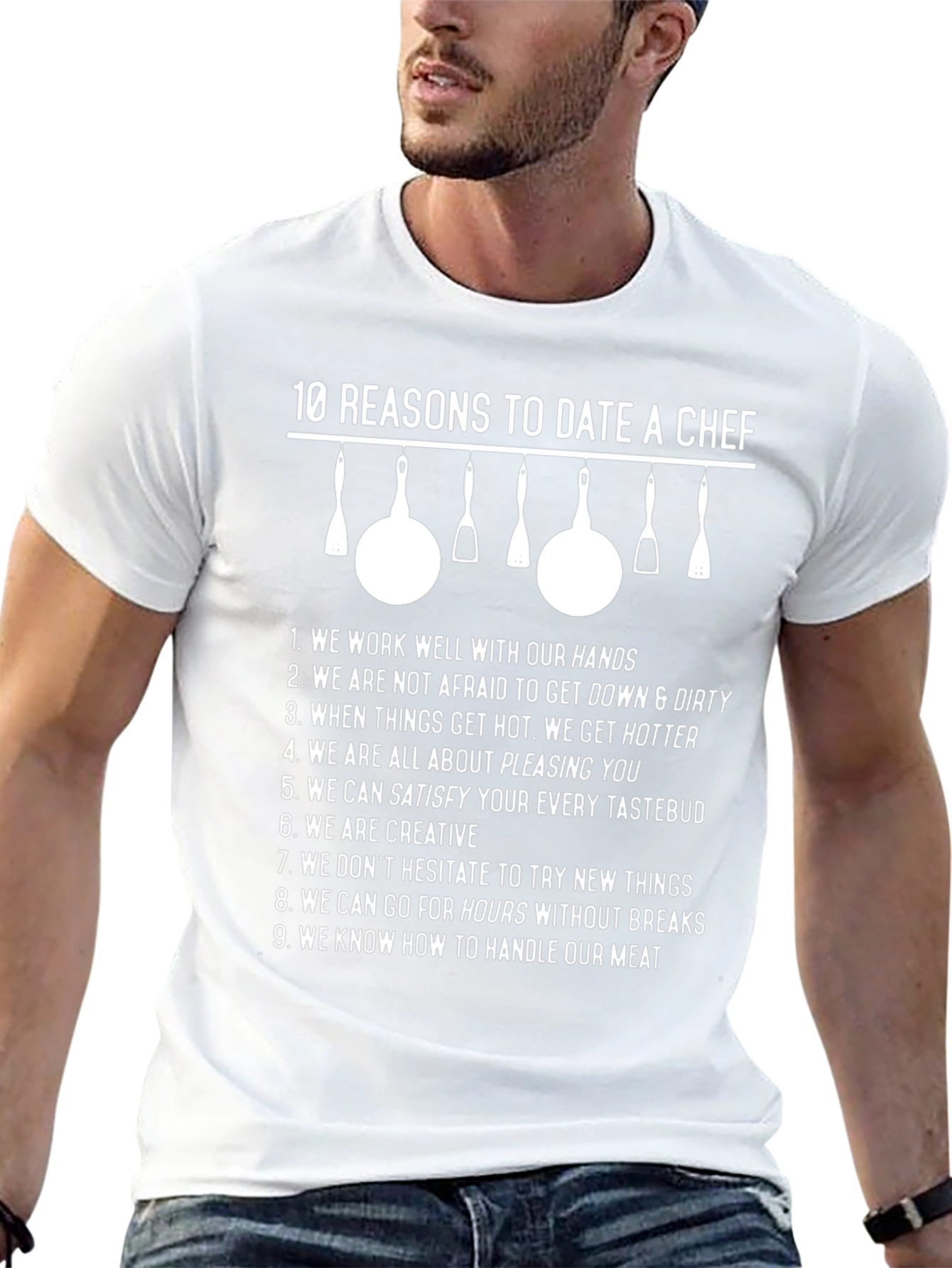 Funny 10 Reasons to Date a Chef Graphic Tee