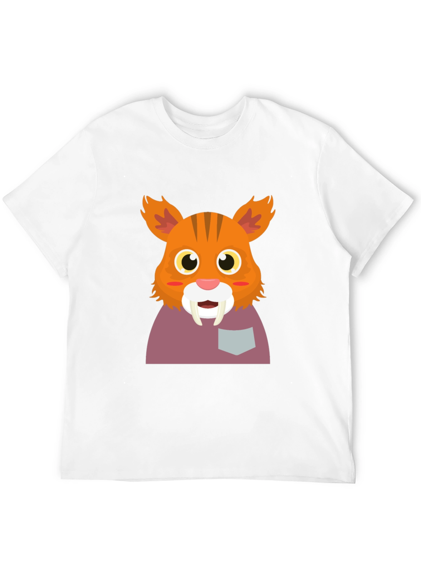 Saber-Tooth Tiger Cartoon Graphic Tee