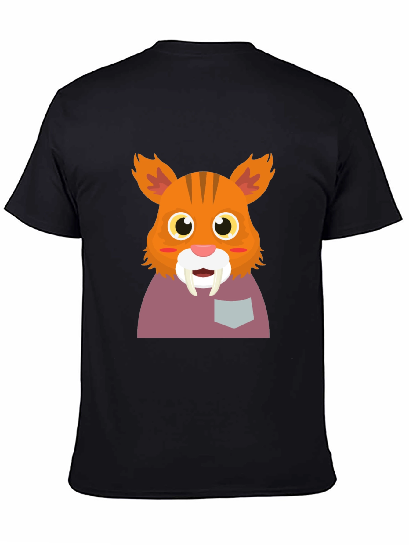 Saber-Tooth Tiger Cartoon Graphic Tee