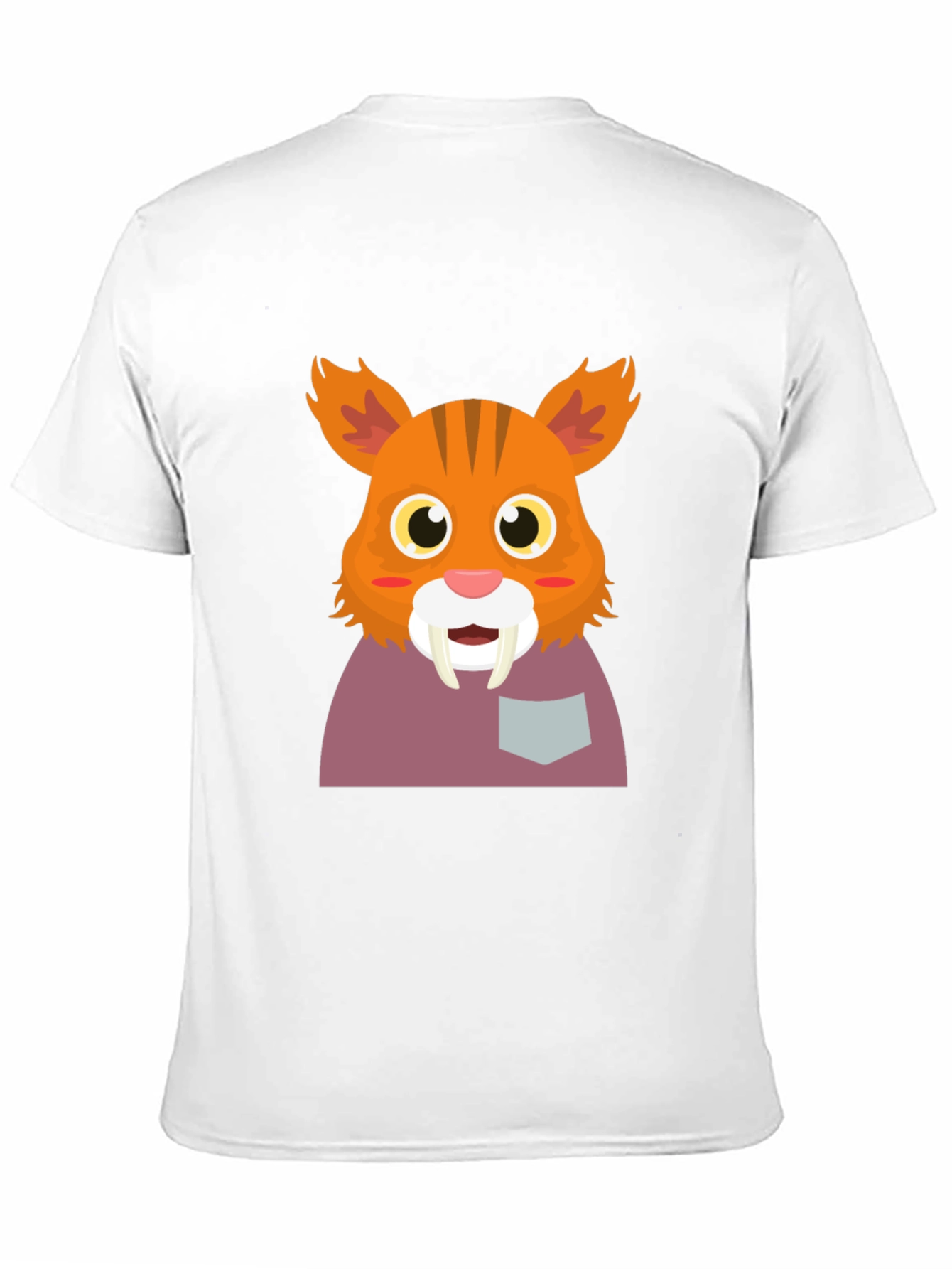 Saber-Tooth Tiger Cartoon Graphic Tee