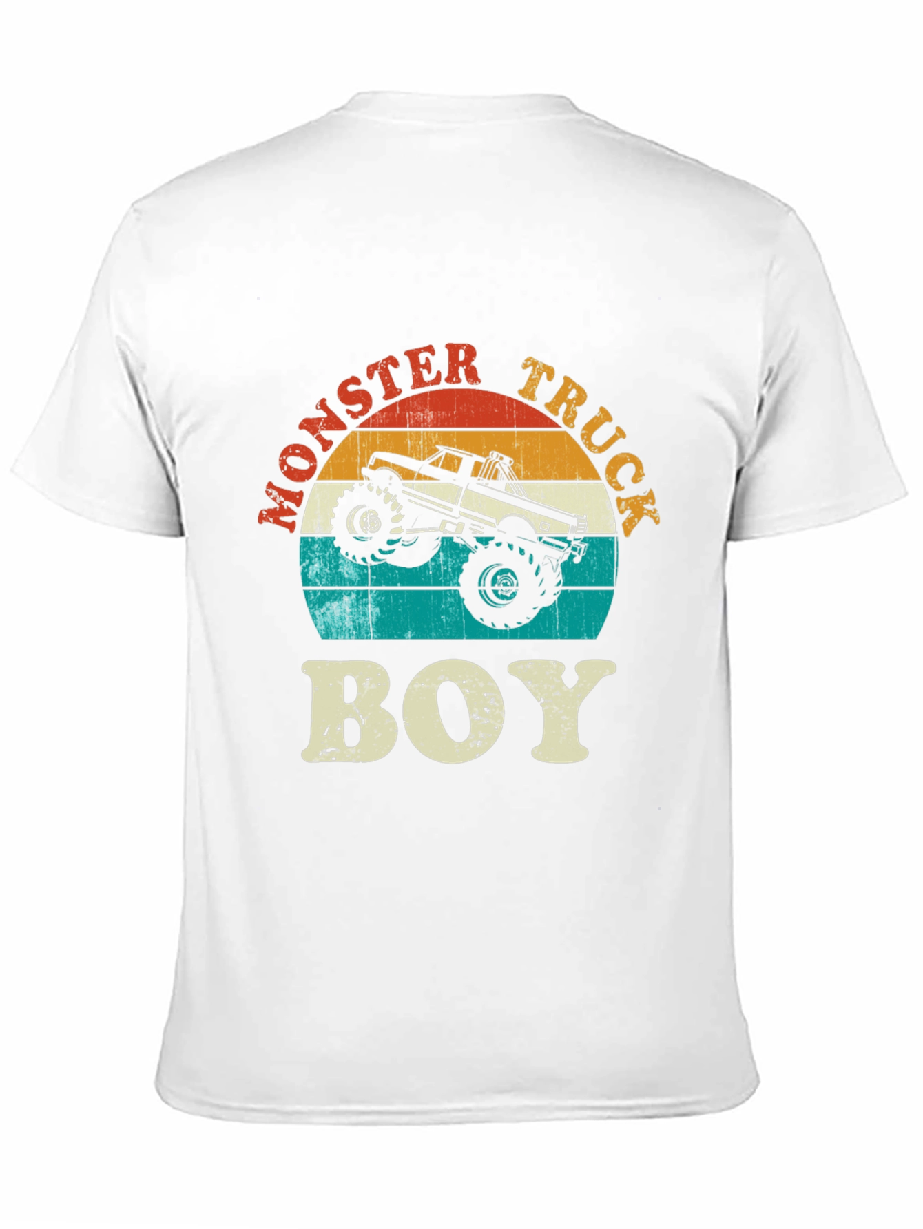 Monster Truck Boy Graphic Tee - Retro Design